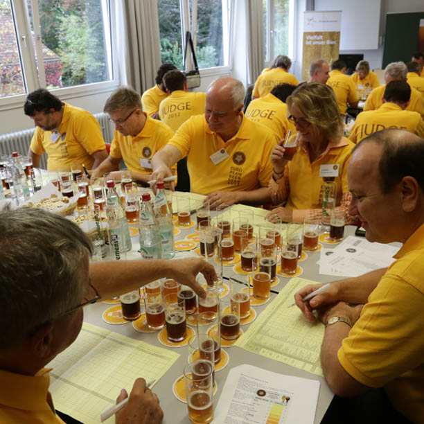 Beer judging in Germany.